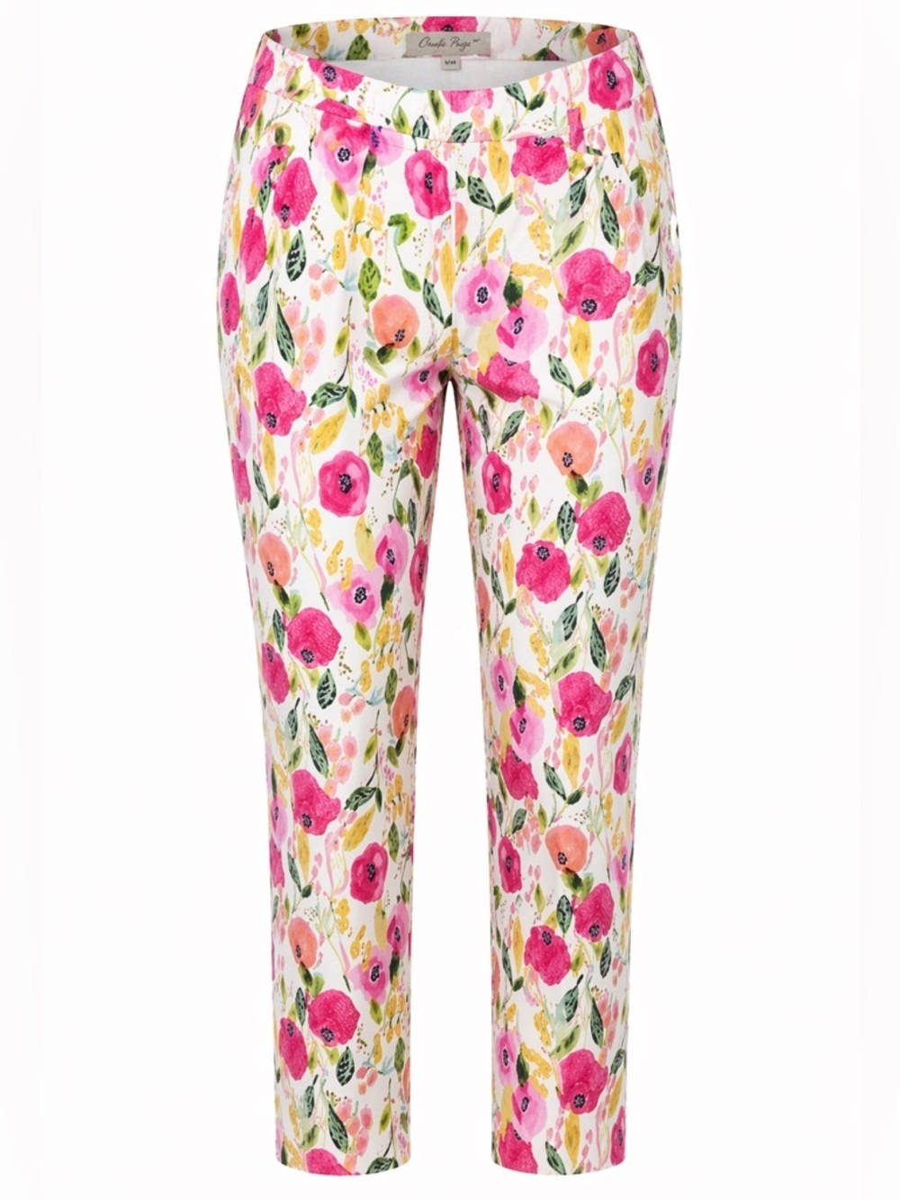 Charlie Paige Floral Pants Suzanne Allard Crop NWT Medium